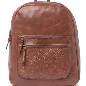 The Sak Reseda Leather Dome Brown Backpack 🎒 Laptop 💻 Bag Padded NEW with Tags